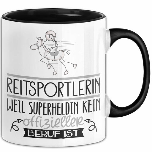 Reitsportlerin Geschenk Tasse Lustiger Spruch Reitsportlerin Weil Superheldin Kein Offizieller Beruf Ist Geschenkidee Trendation