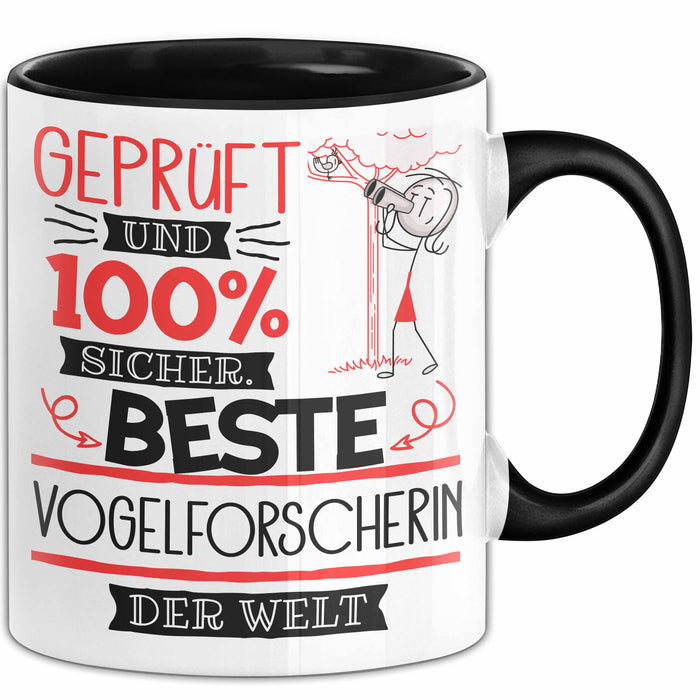 Beste Vogelforscherin Der Welt Tasse Geschenk für Eine Vogelforscherin Geprüft Und Sicher Geschenkidee Geburtstag Weihnachten Trendation