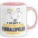 Fußballspieler Geschenk Tasse So Gut Kann Nur Ein Fußballspieler Aussehen Geschenkidee Kaffee-Becher Rosa Trendation
