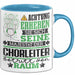 Chorleiter Geschenk Tasse Lustiger Spruch Erheben Sie Sich Der Chorleiter Betritt den Raum Blau Trendation