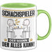 Schachspieler Tasse Geschenk für Schachspieler Der Mann Der Alles Kann Geschenkidee zum Geburtstag Grün Trendation