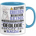 Geologe Geschenk Tasse Lustiger Spruch Erheben Sie Sich Der Geologe Betritt den Raum Blau Trendation