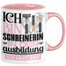 Schreinerin Ausbildung Start Geschenk Tasse Ich Bin Schreinerin In Der Ausbildung Ich Darf Das Kaffee-Becher Geschenkidee Rosa Trendation