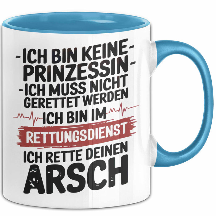 Sanitäter Tasse Geschenk Rettungsdienst Notfalldienste Blau Trendation