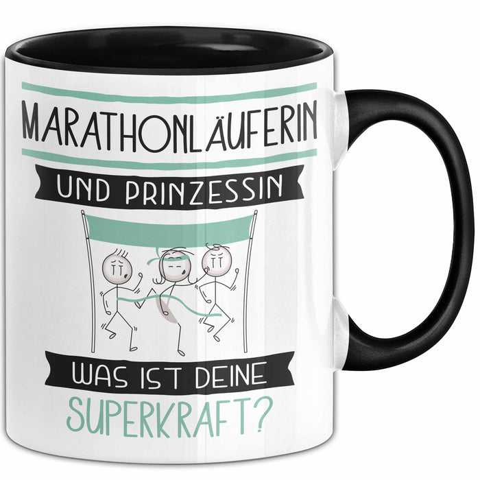 Marathonläuferin Und Prinzessin Tasse Geschenk Für Eine Marathonläuferin Geburtstag Was Ist Deine Superkraft Trendation