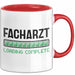 Facharzt Tasse Geschenk Werdender Arzt Geschenkidee Studium Medizin Kaffee-Becher Rot Trendation