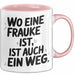 Frauke Tasse Geschenk Wo Eine Frauke Ist Ist Auch Ein Weg Geschenkidee Becher mit Name Rosa Trendation