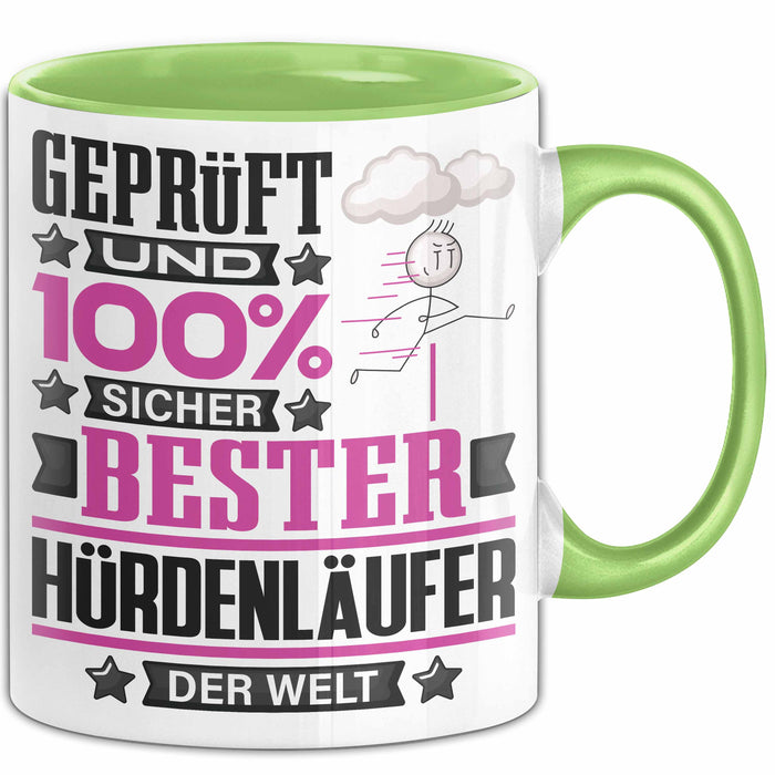 Hürdenläufer Geschenk Lustiger Spruch für Hürdenläufer Geschenkidee Bester Hürdenläufer Der Welt Grün Trendation
