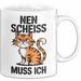 Sarkastische Katzen Tasse Geschenk Lustige Geschenkidee Spruch Nen Scheiss Muss Ich Weiß Trendation