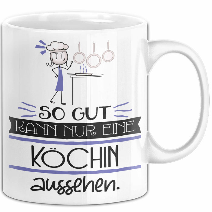 Köchin Geschenk Tasse So Gut Kann Nur Eine Köchin Aussehen Geschenkidee Geburtstag Weihnachten Lustig Weiß Trendation