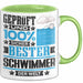 Schwimmer Geschenk Lustiger Spruch für Schwimmer Geschenkidee Bester Schwimmer Der Welt Grün Trendation