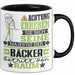 Bäcker Geschenk Tasse Lustiger Spruch Erheben Sie Sich Der Bäcker Betritt den Raum Schwarz Trendation