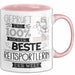 Beste Reitsportlerin Der Welt Tasse Geschenk für Eine Reitsportlerin Geprüft Und Sicher Geschenkidee Geburtstag Weihnachten Rosa Trendation