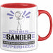 Sänger Geschenk Tasse Ich Bin Sänger Aber Sag Doch Einfach Superheld Lustige Geschenkdiee für Sänger Kaffee-Becher Rot Trendation