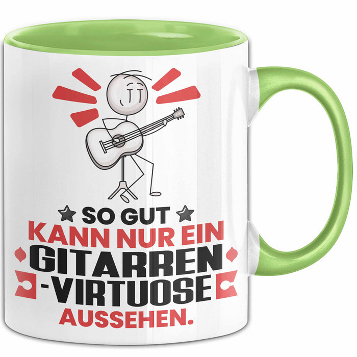 Gitarrenvirtuose Geschenk Tasse So Gut Kann Nur Ein Gitarrenvirtuose Aussehen Geschenkidee Kaffee-Becher Grün Trendation