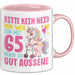 65. Geburtstag Tasse Frauen Geschenk Bitte Nur Kein Neid Nur Weil Ich mit 65 Noch So Gut Aussehe Mama Oma Rosa Trendation