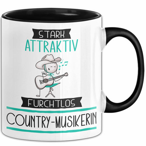 Country-Musikerin Tasse Geschenk Becher Stark Attraktiv Furchtlos Country-Musikerin Lustige Geschenkidee Trendation