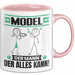 Model Tasse Geschenk für Model Der Mann Der Alles Kann Geschenkidee zum Geburtstag Rosa Trendation