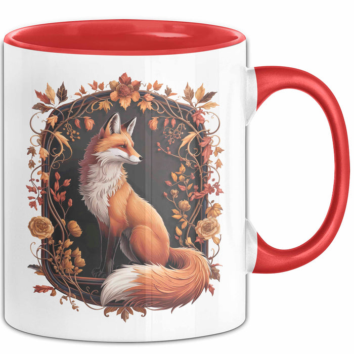 Fuchs Tierliebhaber Tasse Geschenk Lustige Geschenkidee Spruch Rot Trendation