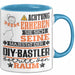 DIY-Bastler Geschenk Tasse Lustiger Spruch Erheben Sie Sich Der DIY-Bastler Betritt den Raum Blau Trendation