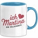 Martina Tasse Geschenk Ich Bin Vollkommen Martina Geschenkidee Geburtstag Blau Trendation