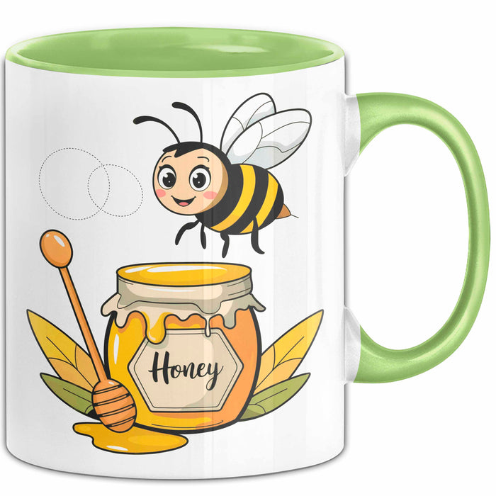 Bienenliebhaber Tasse Geschenkidee für Bestäuber Fan Grün Trendation