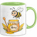 Bienenliebhaber Tasse Geschenkidee für Bestäuber Fan Grün Trendation