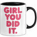 Schüler Abschluss Tasse Geschenk Lustige Geschenkidee Spruch Girl Du Hast Es Geschafft Trendation