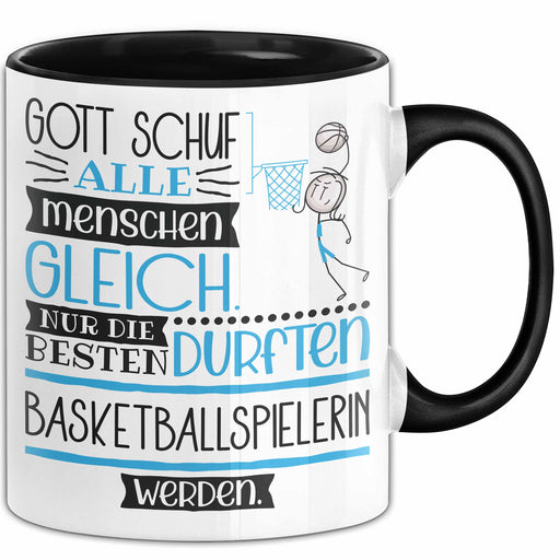 Basketballspielerin Geschenk Becher Tasse Gott Schuf Alle Menschen Gleich Nur Die Besten Durfeten Basketballspielerin Werden Geschenkidee Lustig Trendation
