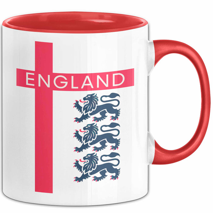 England Flagge London Tasse Geschenk Lustige Geschenkidee Spruch Rot Trendation