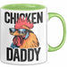 Huhn Tier Bauer Tasse Becher Geschenk Lustige Geschenkidee Spruch Hühnerpapa Grün Trendation