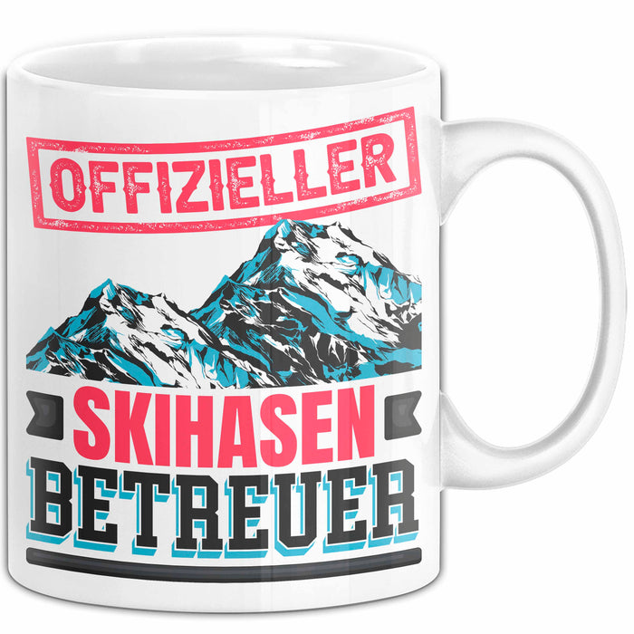 Ski Tasse Geschenk Grafik Offizieller Skihasen Betreuer Becher Weiß Trendation
