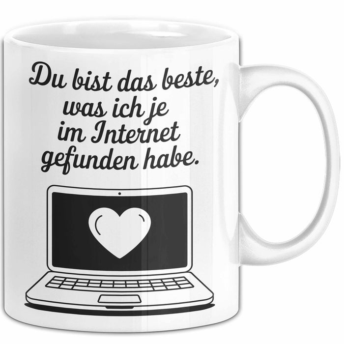 Sarkastischer Sarkasmus Tasse Geschenk Lustige Geschenkidee Spruch Du Bist Das Beste Was Ich Je Im Internet Gefunden Habe Weiß Trendation