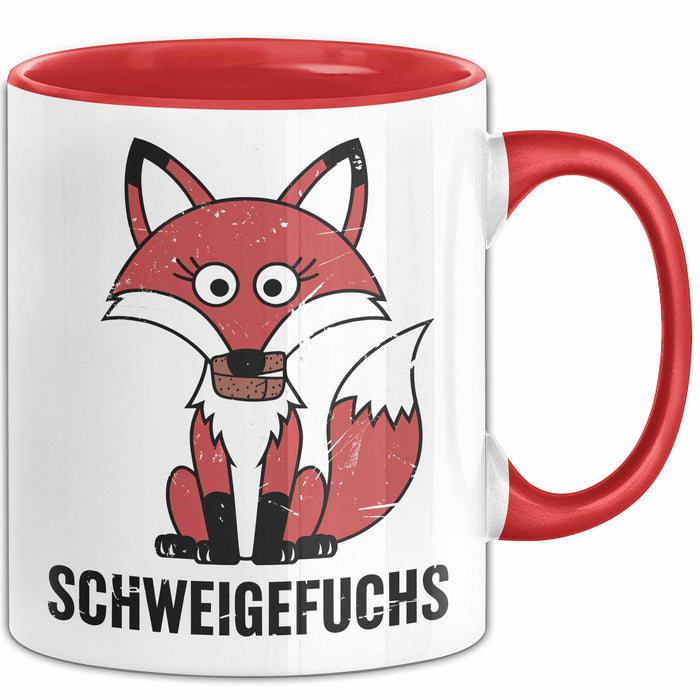 Kindergartenlehrer Wertschätzung Tasse Geschenk Lustige Geschenkidee Spruch Schweigefuchs Rot Trendation