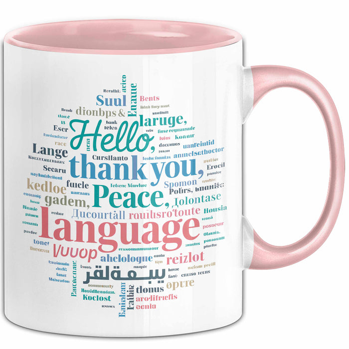 Übersetzer Tasse Geschenkidee für Sprachnerds Rosa Trendation