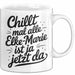 Elke-Marie Tasse Geschenk Chillt Mal Alle Elke-Marie Ist Ja Jetzt Da Geschenkidee Becher mit Name Weiß Trendation