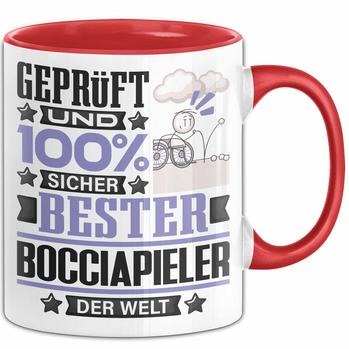 Bocciapieler Geschenk Lustiger Spruch für Bocciapieler Geschenkidee Bester Bocciapieler Der Welt Rot Trendation