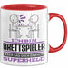 Brettspieler Geschenk Tasse Ich Bin Brettspieler Aber Sag Doch Einfach Superheld Lustige Geschenkdiee für Brettspieler Kaffee-Becher Rot Trendation