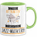 Jazz-Musikerin Tasse Geschenk Becher Stark Attraktiv Furchtlos Jazz-Musikerin Lustige Geschenkidee Grün Trendation