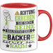 Bäcker Geschenk Tasse Lustiger Spruch Erheben Sie Sich Der Bäcker Betritt den Raum Rot Trendation