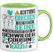 Schwiegercousin Geschenk Tasse Lustiger Spruch Erheben Sie Sich Der Schwiegercousin Betritt den Raum Grün Trendation