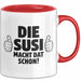 Susi Tasse Geschenk Die Susi Macht Dat Schon Geschenkidee Becher mit Name Rot Trendation