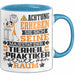 Tierheilpraktiker Geschenk Tasse Lustiger Spruch Erheben Sie Sich Der Tierheilpraktiker Betritt den Raum Blau Trendation