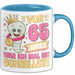 65. Geburtstag Tasse Geschenk Vor 65 Jahren War Ich Mal Die Schnellste Geschenkidee Frauen Mutter Oma Blau Trendation