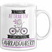 Fahrradfahrerin Tasse Geschenk Becher Stark Attraktiv Furchtlos Fahrradfahrerin Lustige Geschenkidee Weiß Trendation