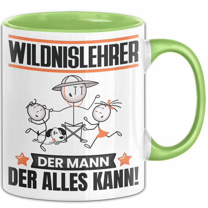 Wildnislehrer Tasse Geschenk für Wildnislehrer Der Mann Der Alles Kann Geschenkidee zum Geburtstag Grün Trendation