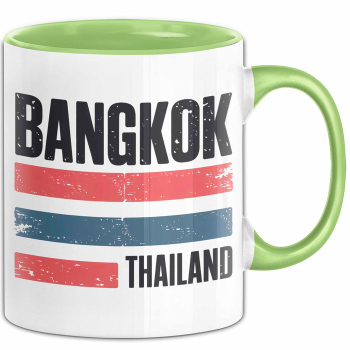 Bangkok Thailand Tasse Geschenk Lustige Geschenkidee Spruch Grün Trendation
