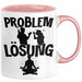 Yoga Tasse Geschenk für Yogalehrer Männer Geschenkidee Problem und Lösung Yoga Rosa Trendation