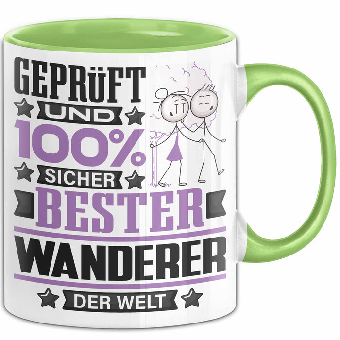 Wanderer Geschenk Lustiger Spruch für Wanderer Geschenkidee Bester Wanderer Der Welt Grün Trendation