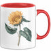 Sonnenblume Pflanze Tasse Geschenk Lustige Geschenkidee Rot Trendation
